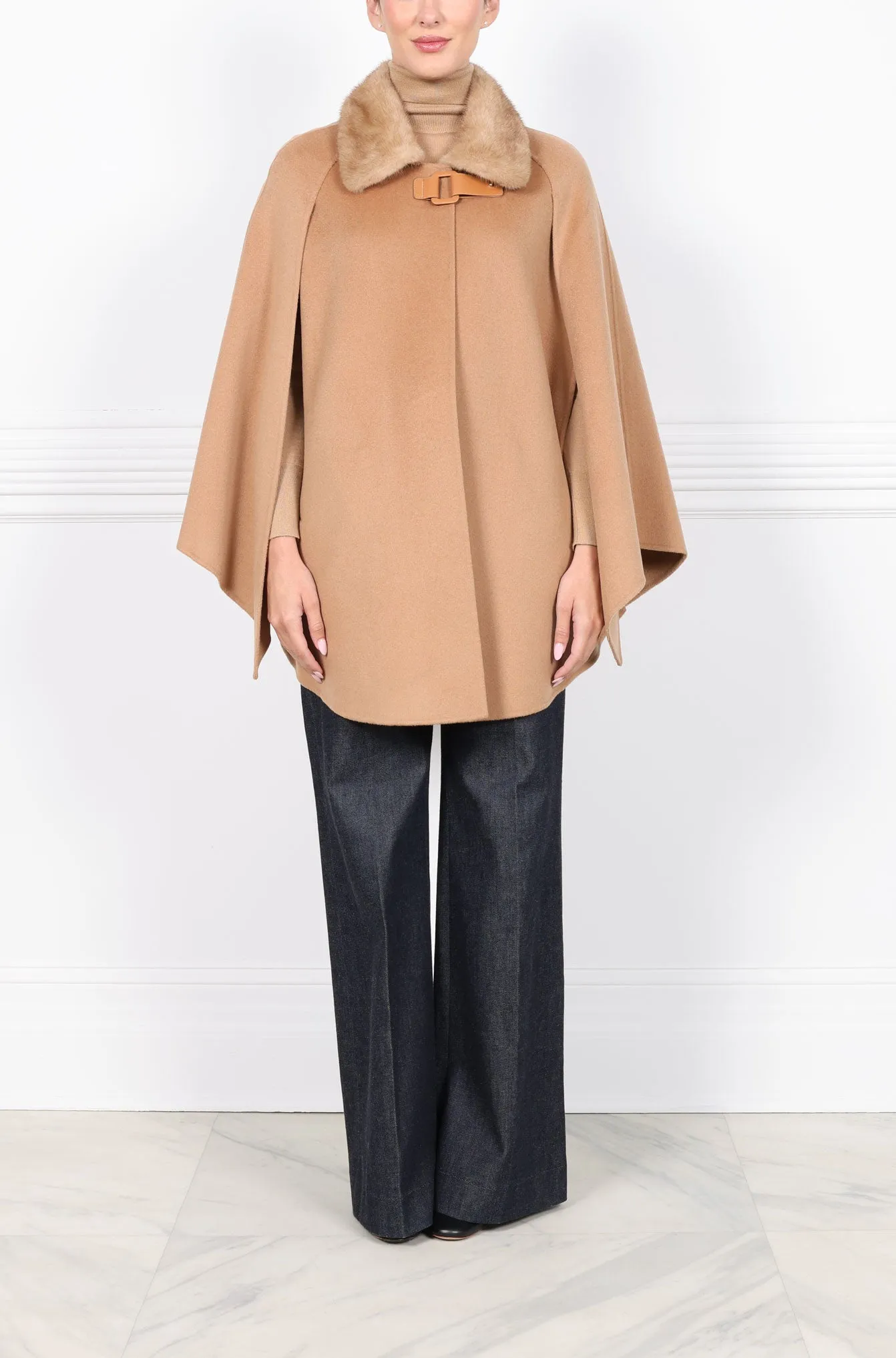 The Evelyn Cape with Mink Collar sold by Pologeorgis product image thumbnail 2