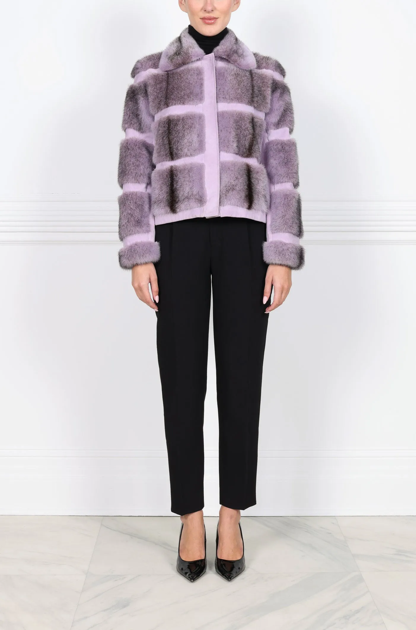 The Mini Lodge Mink Fur & Suede Jacket sold by Pologeorgis