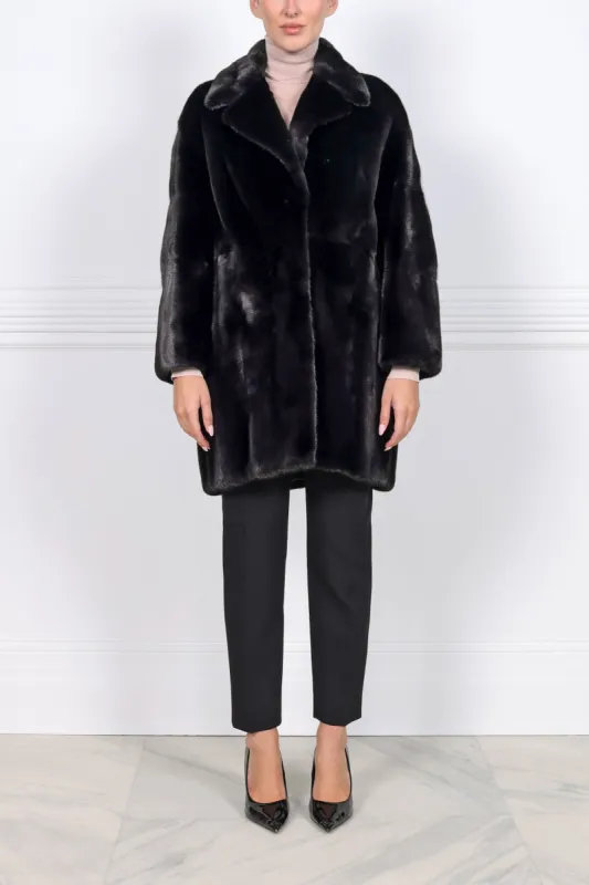 The Declan Oversized Mink Fur Coat sold by Pologeorgis
