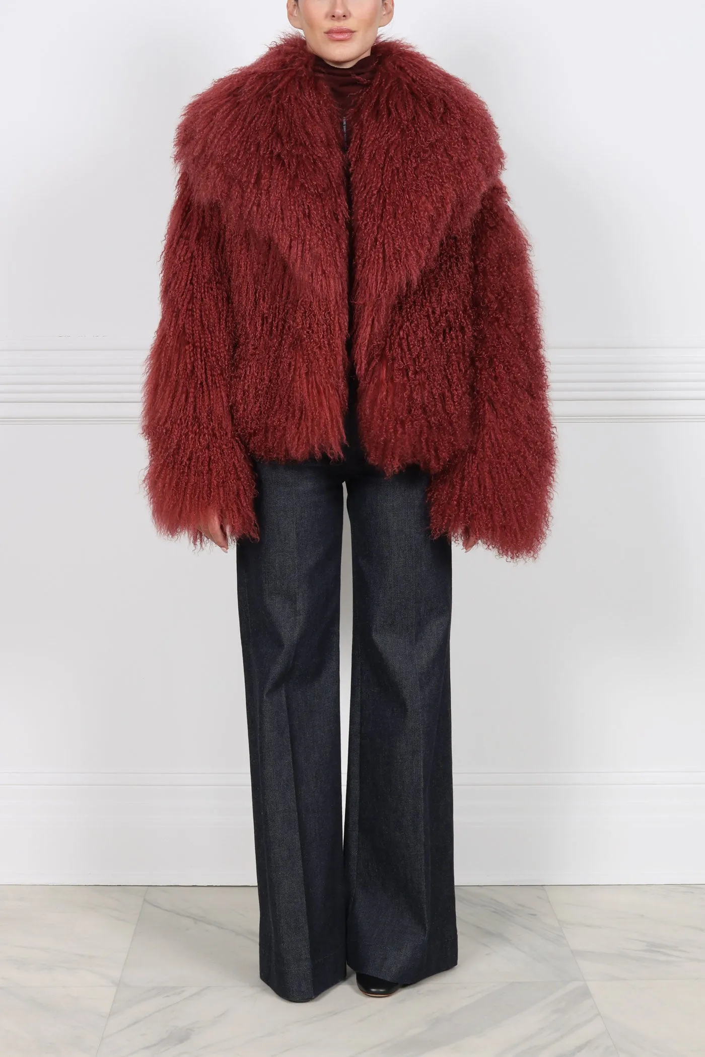 The Brynn Shearling Jacket in Red sold by Pologeorgis product image thumbnail 4