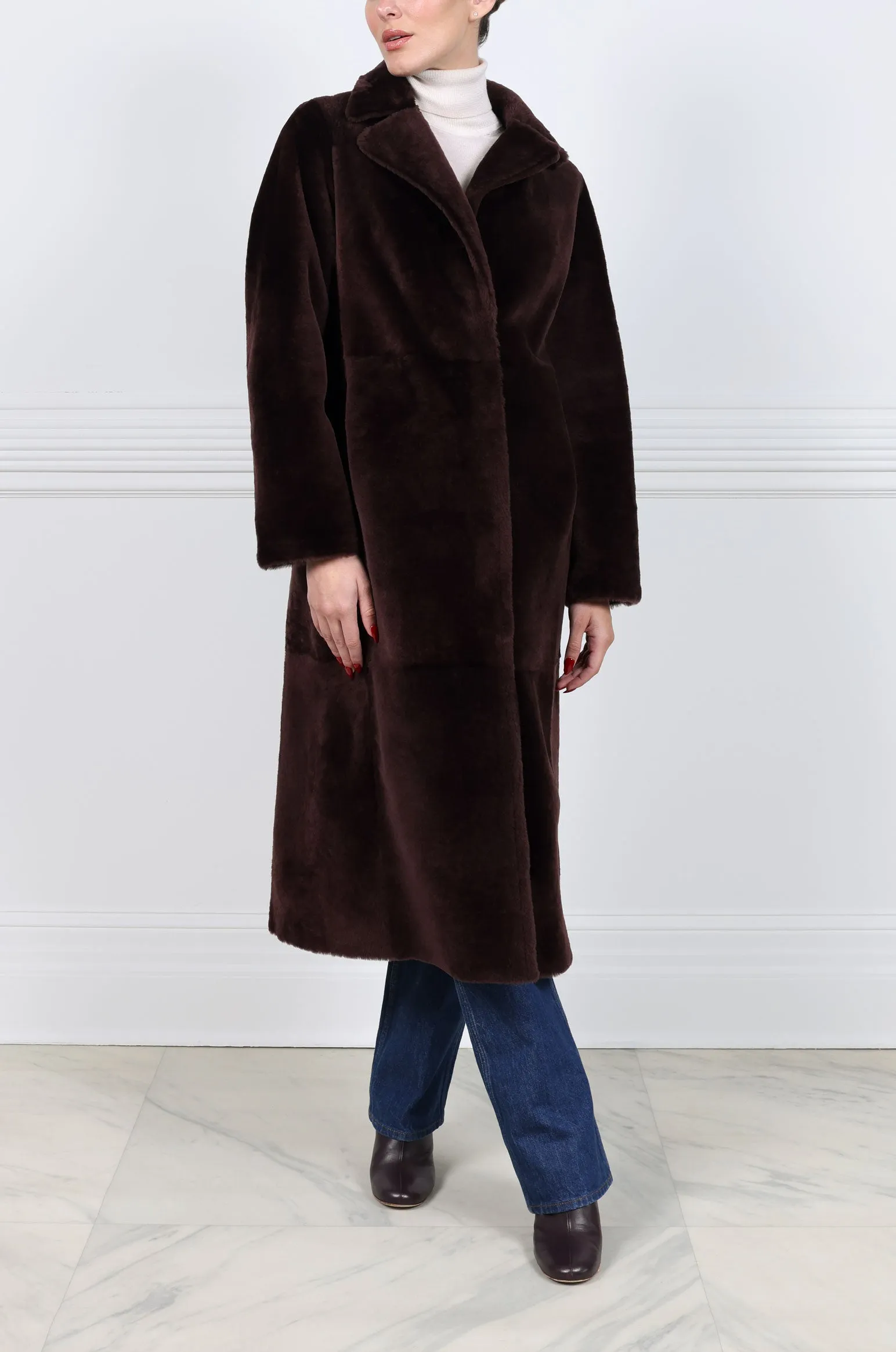 The Ketty Shearling Coat sold by Pologeorgis