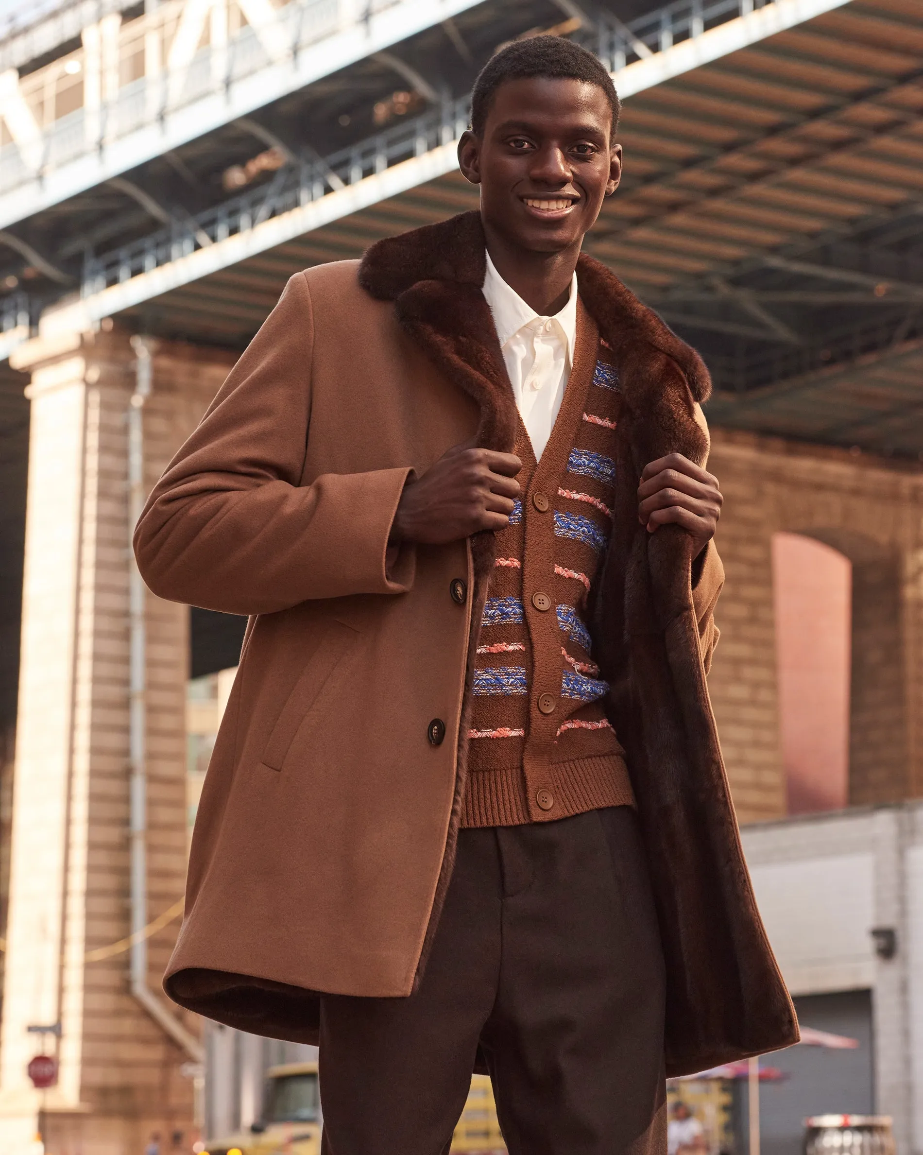 Men's Mink Lined Cashmere Coat sold by Pologeorgis product image thumbnail 3