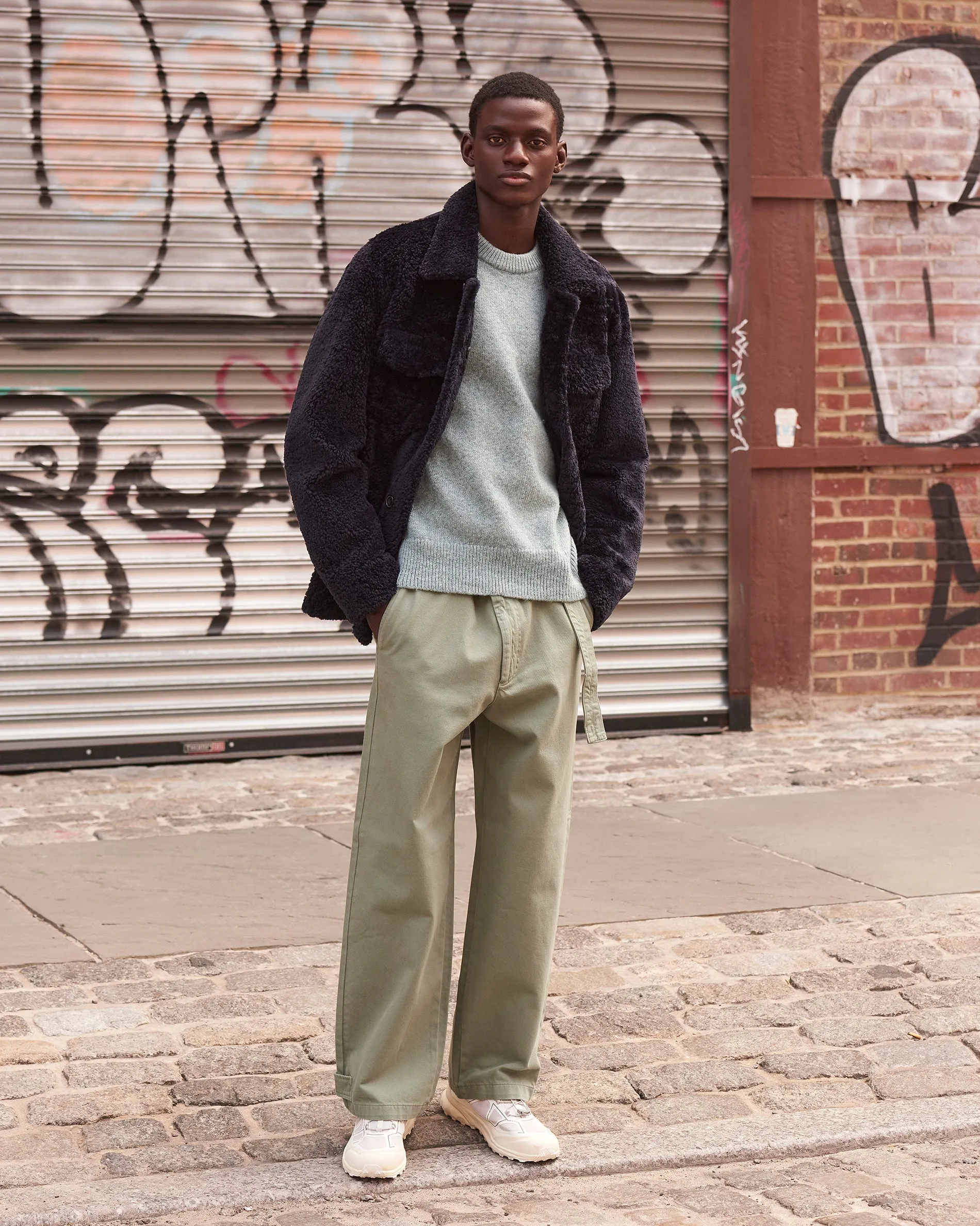 Mens Reversible Shearling Safari Jacket sold by Pologeorgis