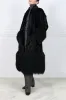 Shearling Coat with Curly Lamb Peplum & Trim sold by Pologeorgis