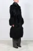 Shearling Coat with Curly Lamb Peplum & Trim sold by Pologeorgis