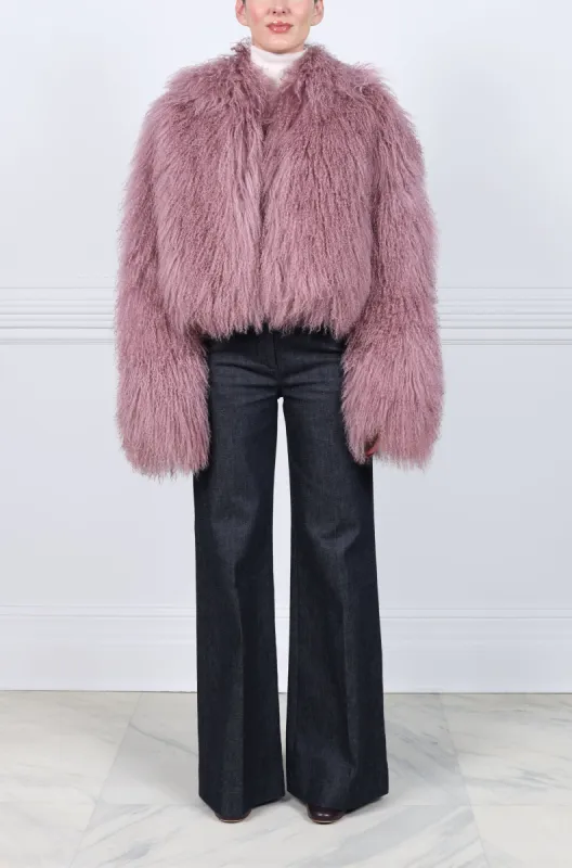 Oversized Curly Shearling Jacket sold by Pologeorgis