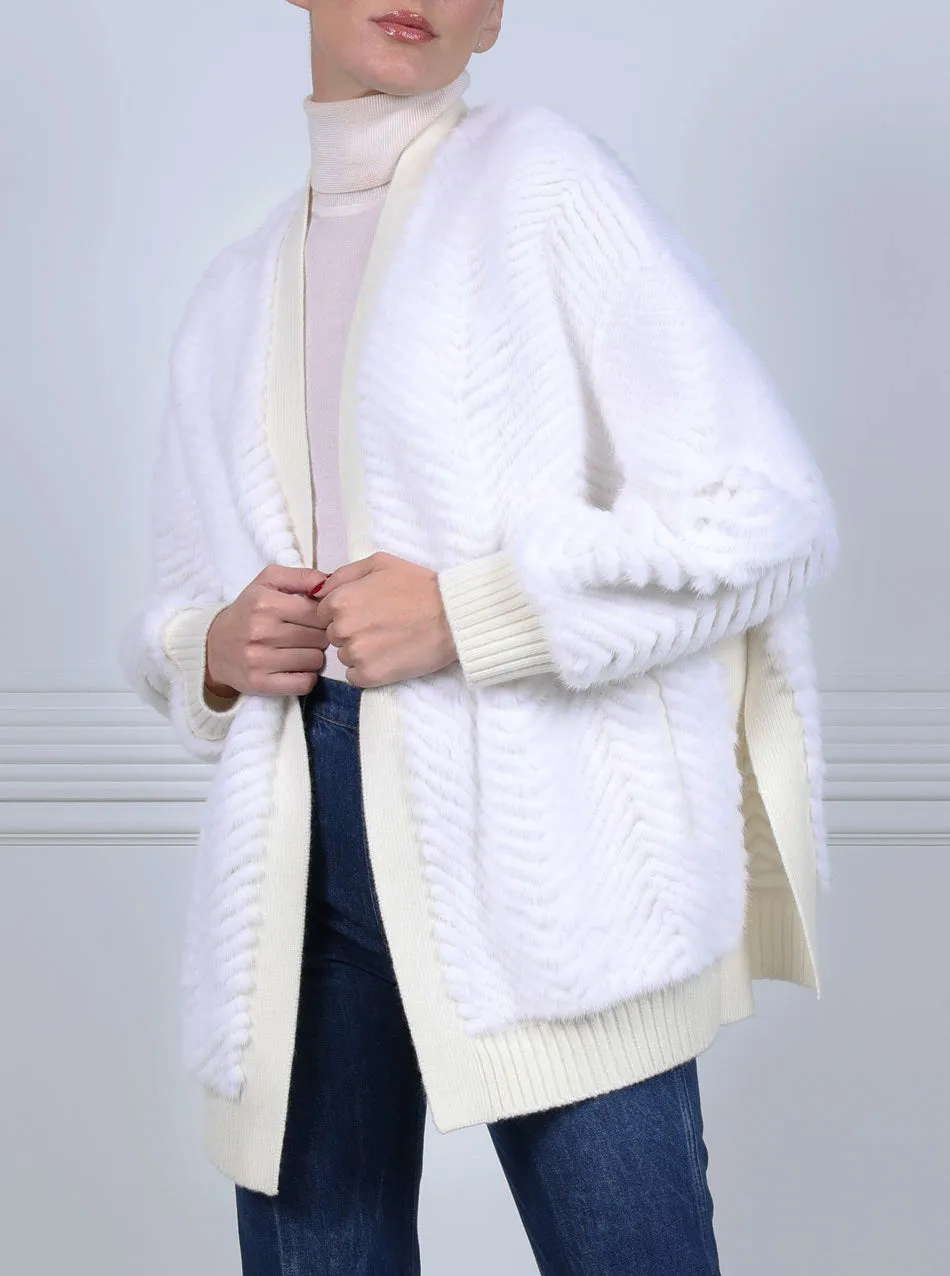 The Ayla Mink Fur on Knit Jacket sold by Pologeorgis product image thumbnail 5