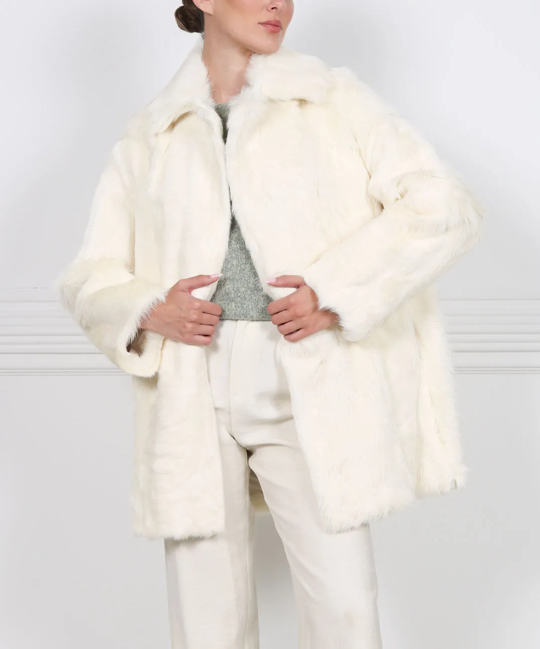 The Renee Oversized Shearling Coat sold by Pologeorgis product image thumbnail 3