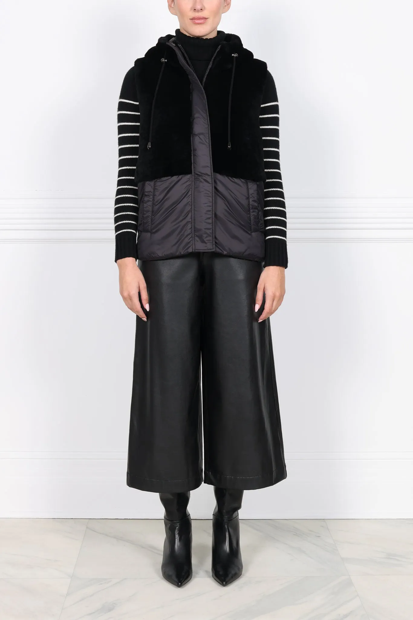 The BC Hooded Shearling Puffer Vest sold by Pologeorgis product image thumbnail 4