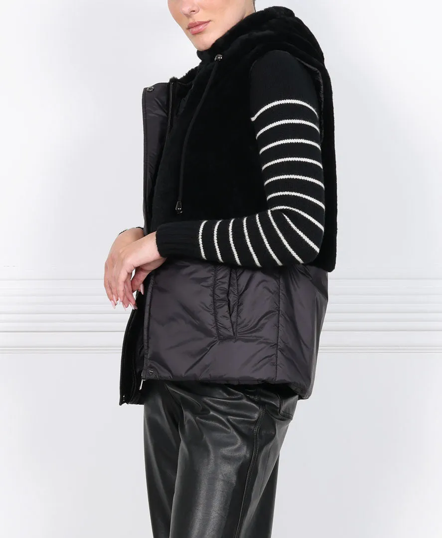 The BC Hooded Shearling Puffer Vest sold by Pologeorgis product image thumbnail 3