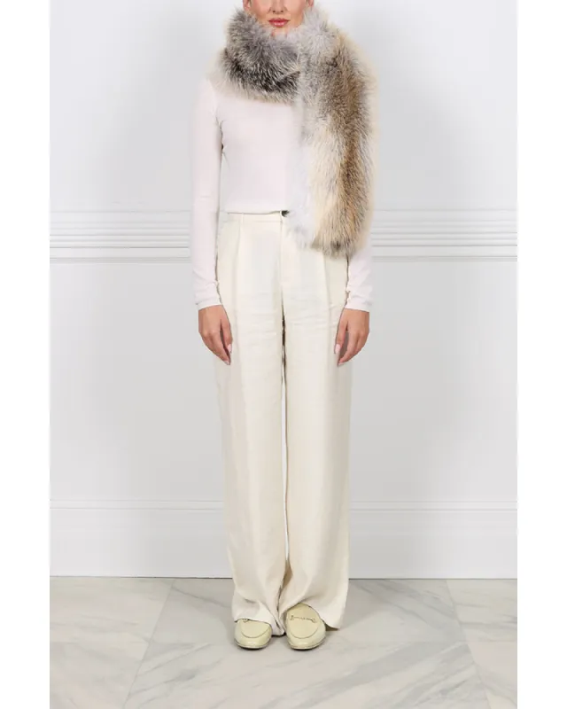 Natural Fawn Fox Fur Scarf sold by Pologeorgis