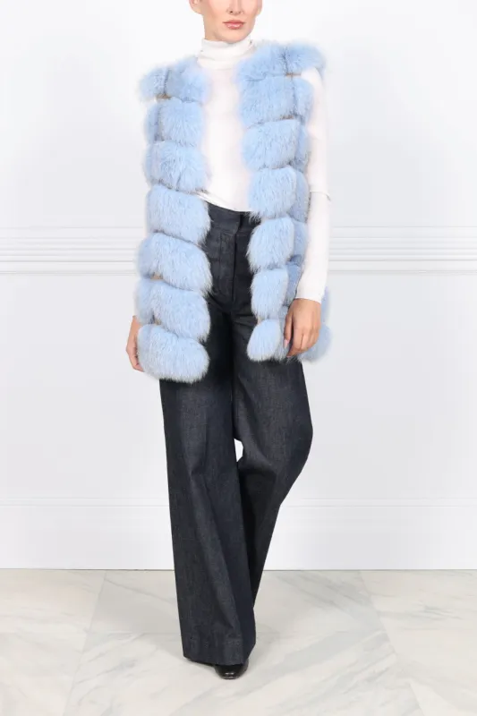 Fox Fur and Suede Vest sold by Pologeorgis