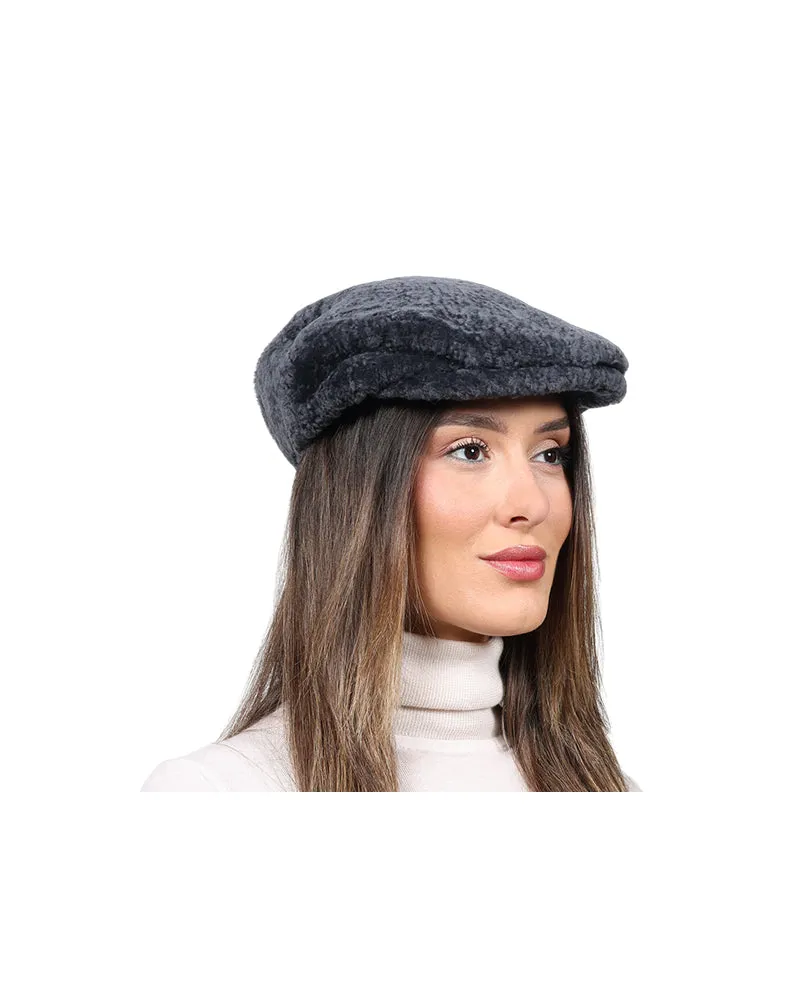 Curly Shearling Driver Hat sold by Pologeorgis