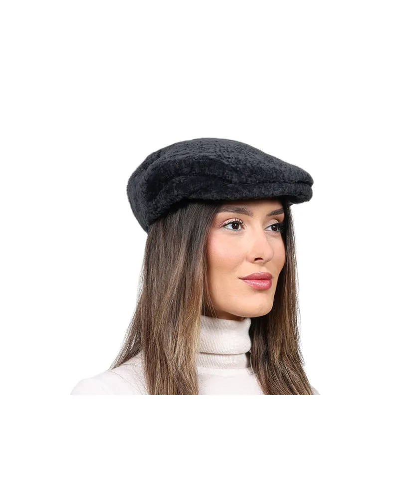 Curly Shearling Driver Hat sold by Pologeorgis product image thumbnail 2