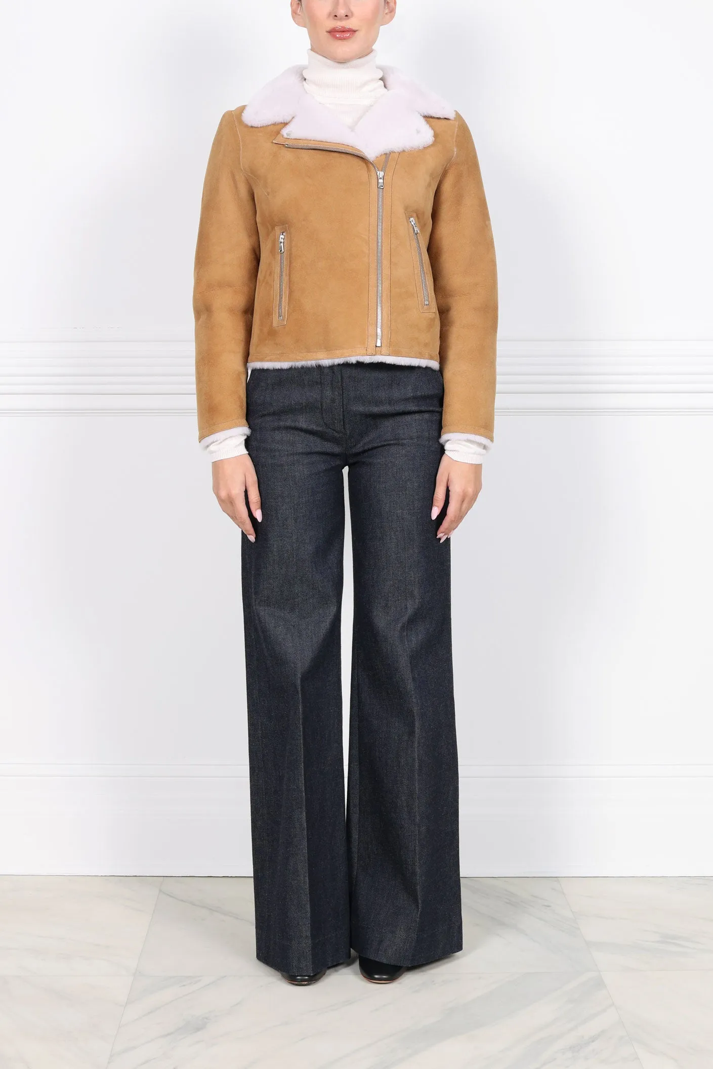 The Moto Shearling Jacket sold by Pologeorgis product image thumbnail 2