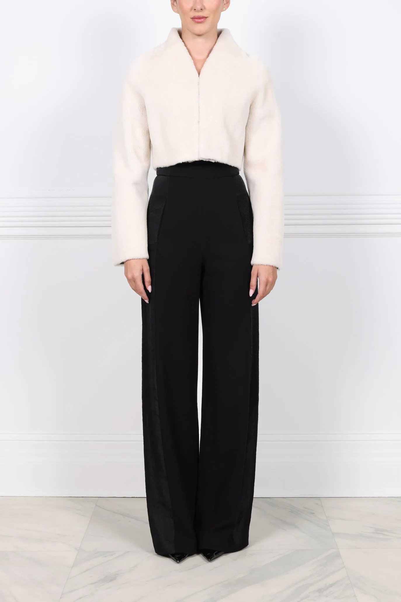 The Ember Shearling Jacket sold by Pologeorgis