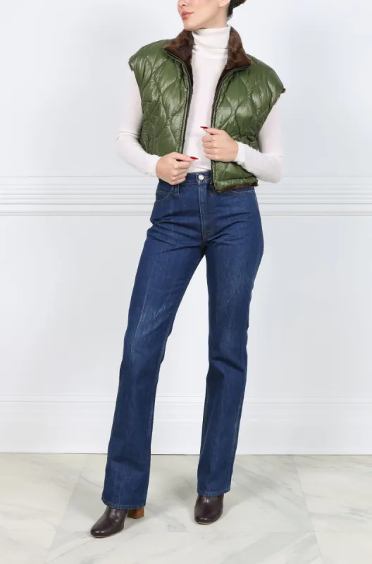 The Lale  Reversible Upcycled Mink Fur Vest sold by Pologeorgis