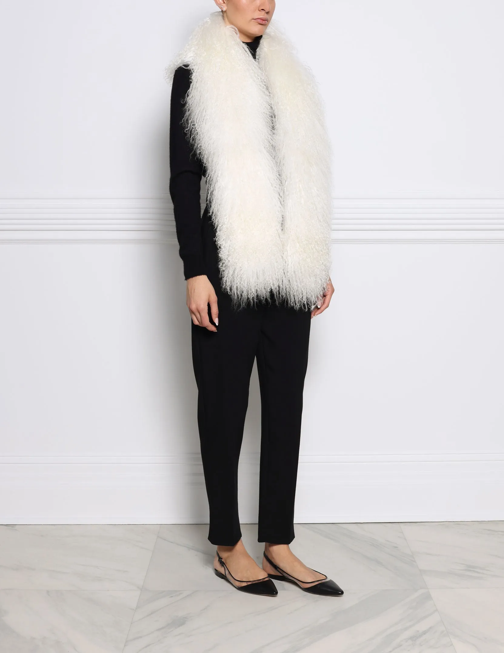 62" Curly Shearling Scarf sold by Pologeorgis product image thumbnail 4