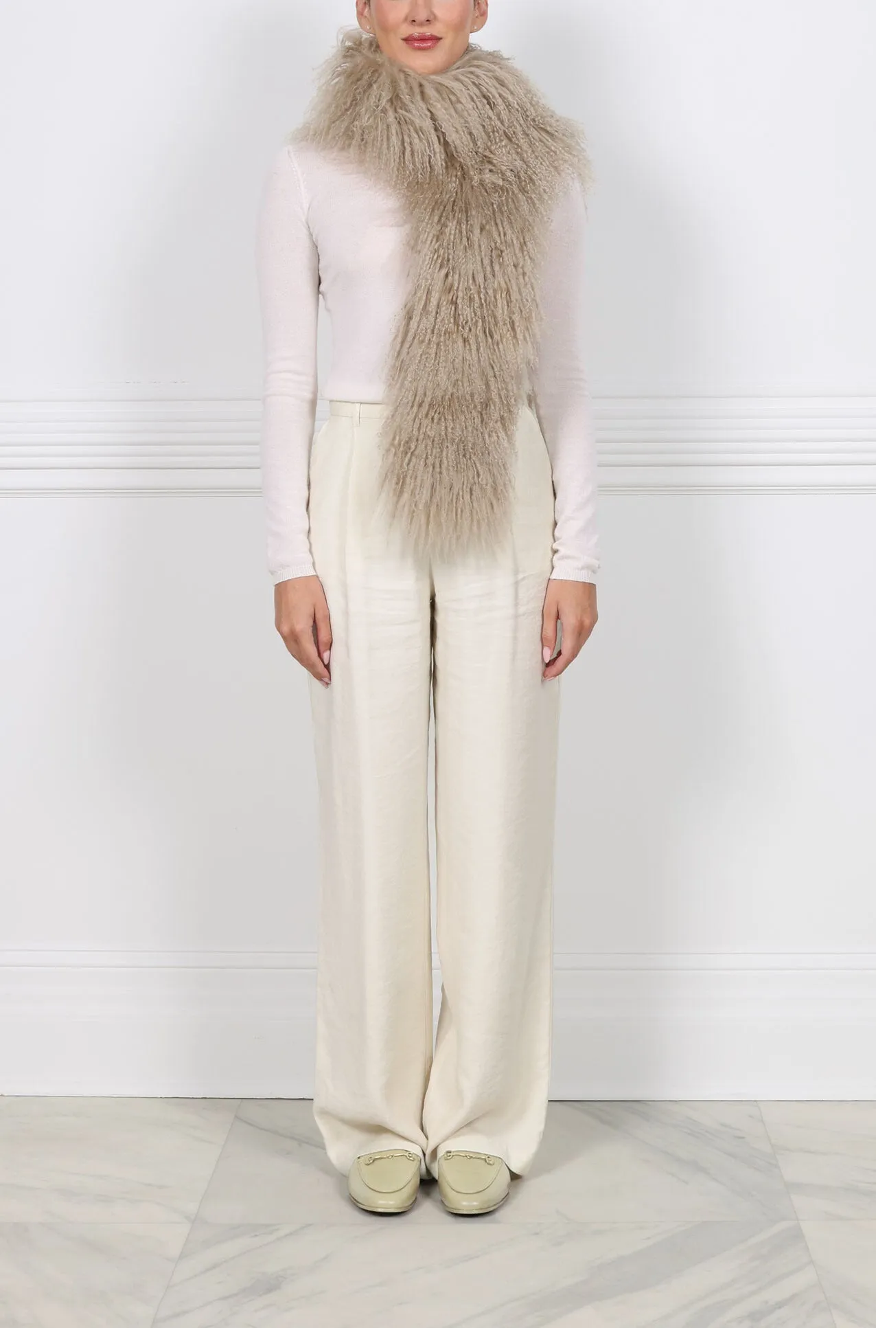 62" Curly Shearling Scarf sold by Pologeorgis