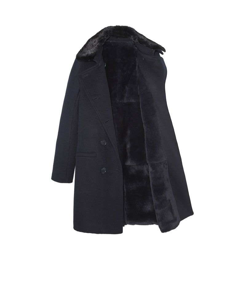 Fur Lined Peacoat with Mink Trim sold by Pologeorgis product image thumbnail 5