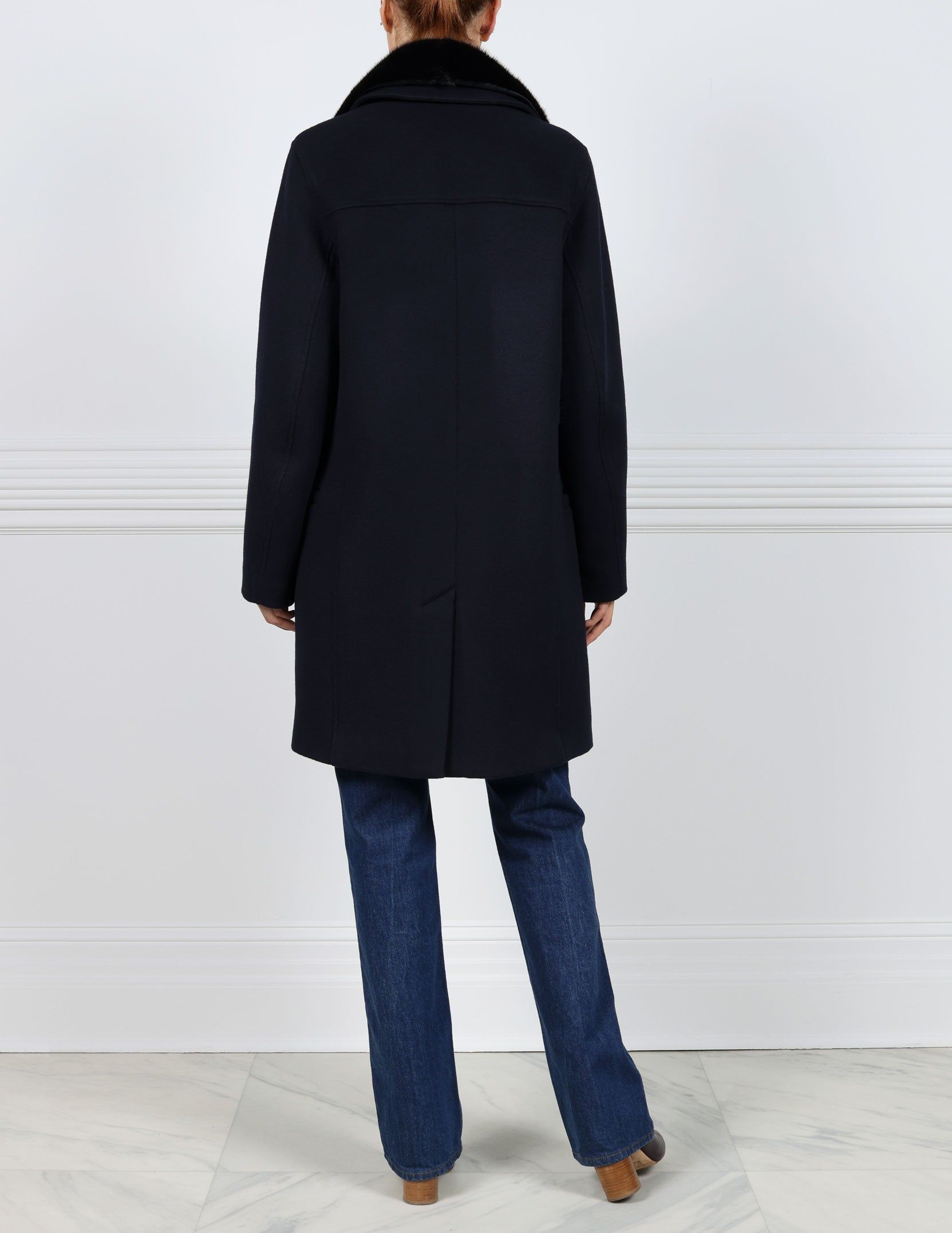 Fur Lined Peacoat with Mink Trim sold by Pologeorgis product image thumbnail 3