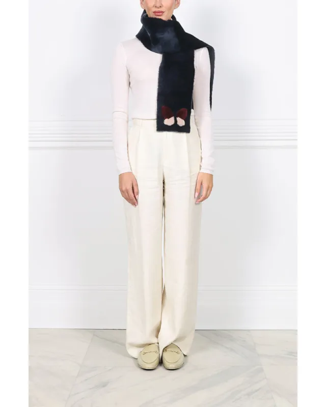 The Butterfly Merino Shearling Scarf sold by Pologeorgis
