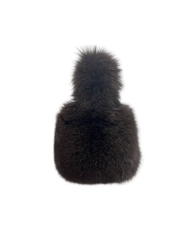 The Meow Mini Fox Fur Bag sold by Pologeorgis