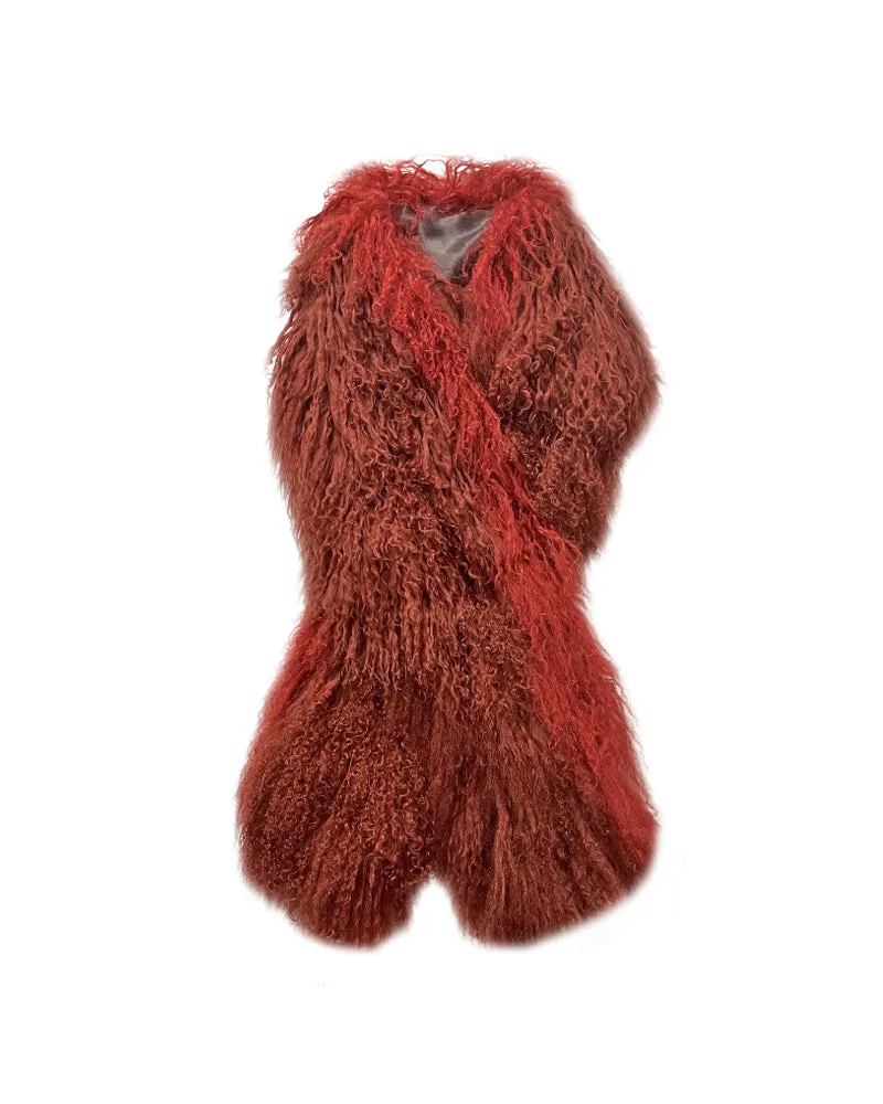 52" Curly Shearling Scarf sold by Pologeorgis product image thumbnail 4