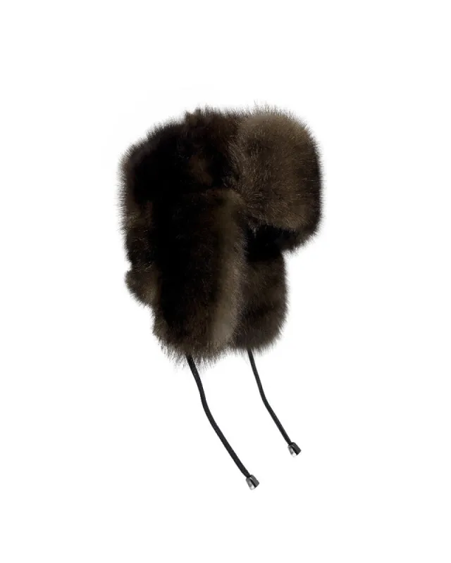 Sable Fur Trapper Hat sold by Pologeorgis