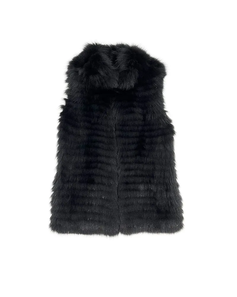 The Nina Stripped Fox Fur Vest sold by Pologeorgis product image thumbnail 3