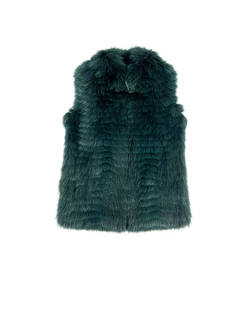 The Nina Stripped Fox Fur Vest sold by Pologeorgis product image thumbnail 4