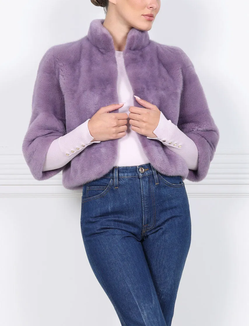 The Alora Mink Jacket in Lavender sold by Pologeorgis product image thumbnail 2