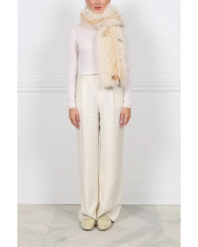 Printed Fox Fur Scarf sold by Pologeorgis