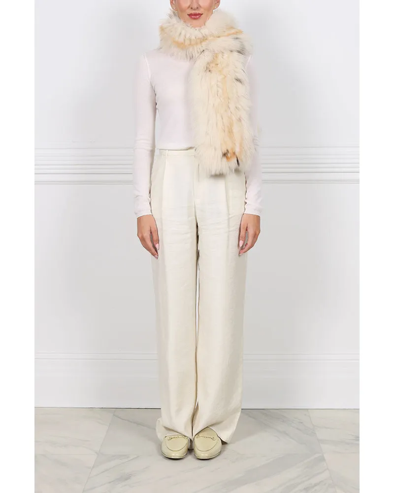 Printed Fox Fur Scarf sold by Pologeorgis