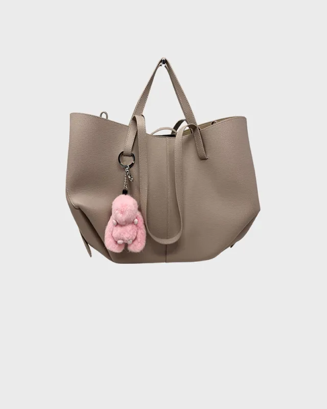 Bunny Bag Charm Key Ring Made of Mink sold by Pologeorgis