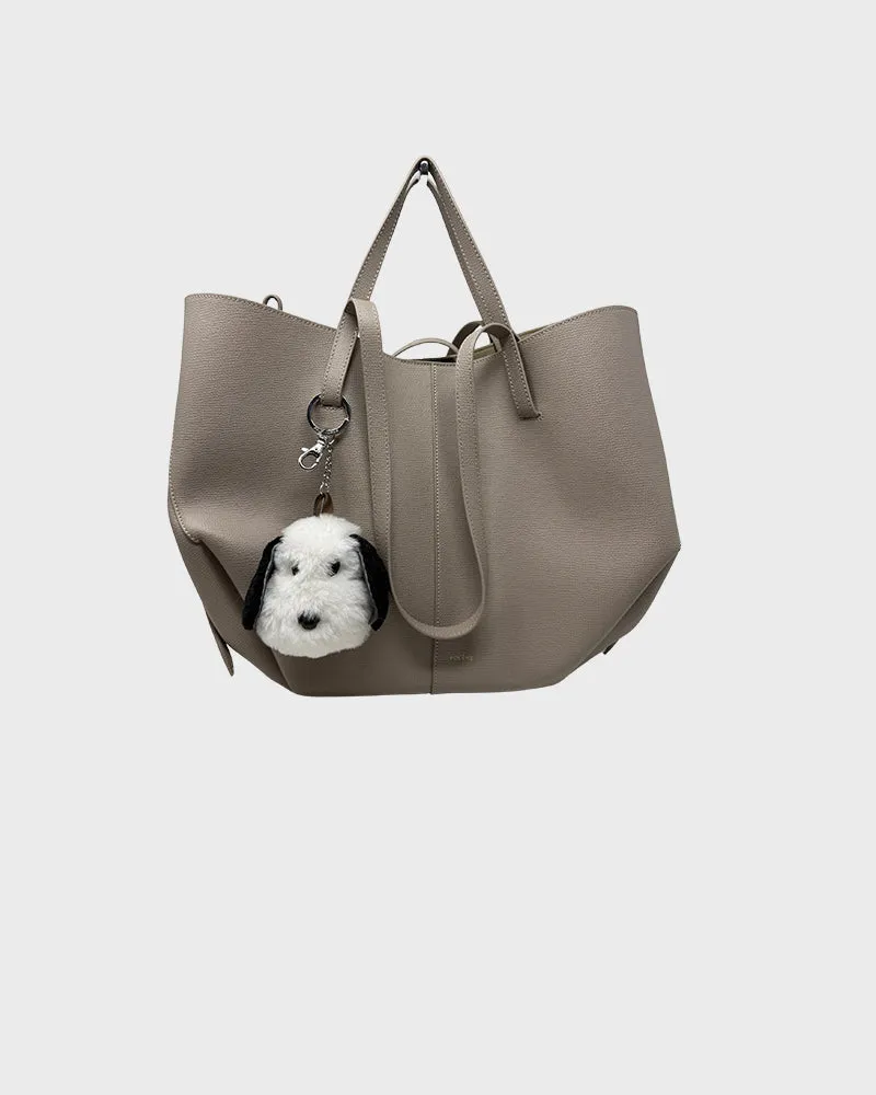 Dog Bag Charm Key Ring Made of Shearling sold by Pologeorgis