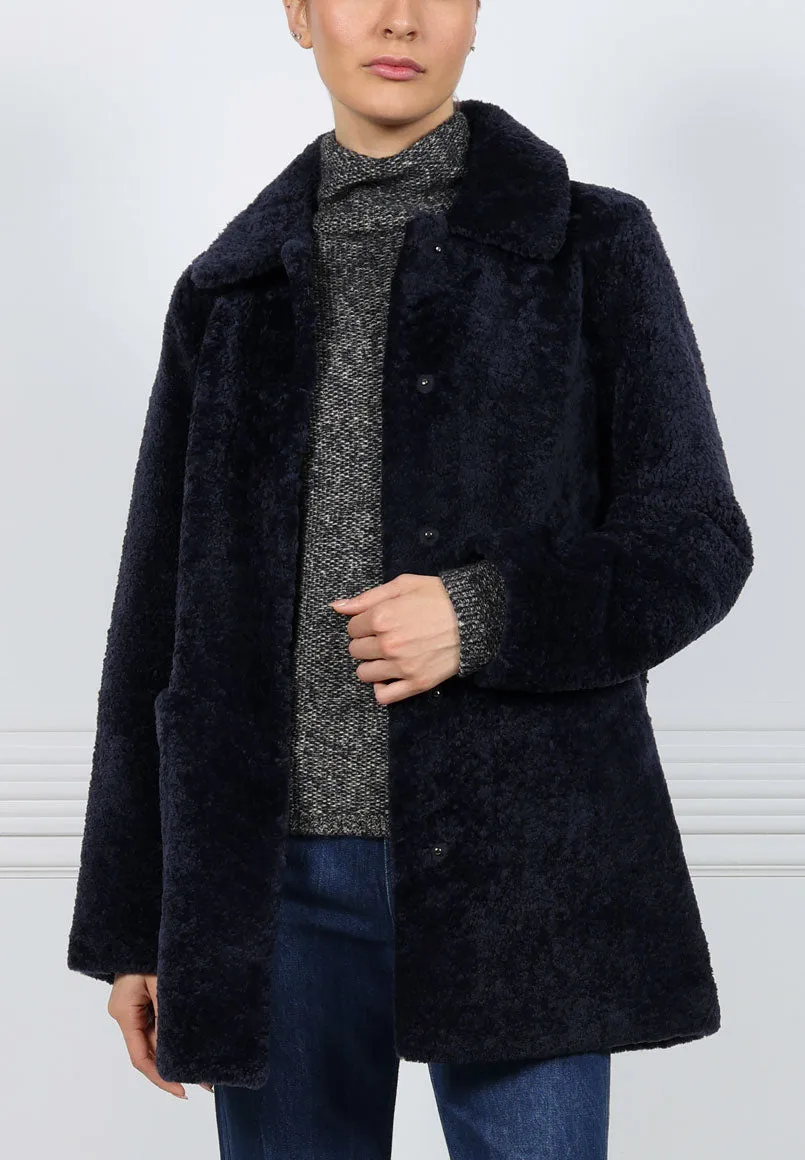 The Stasia Curly Shearling Jacket sold by Pologeorgis product image thumbnail 2