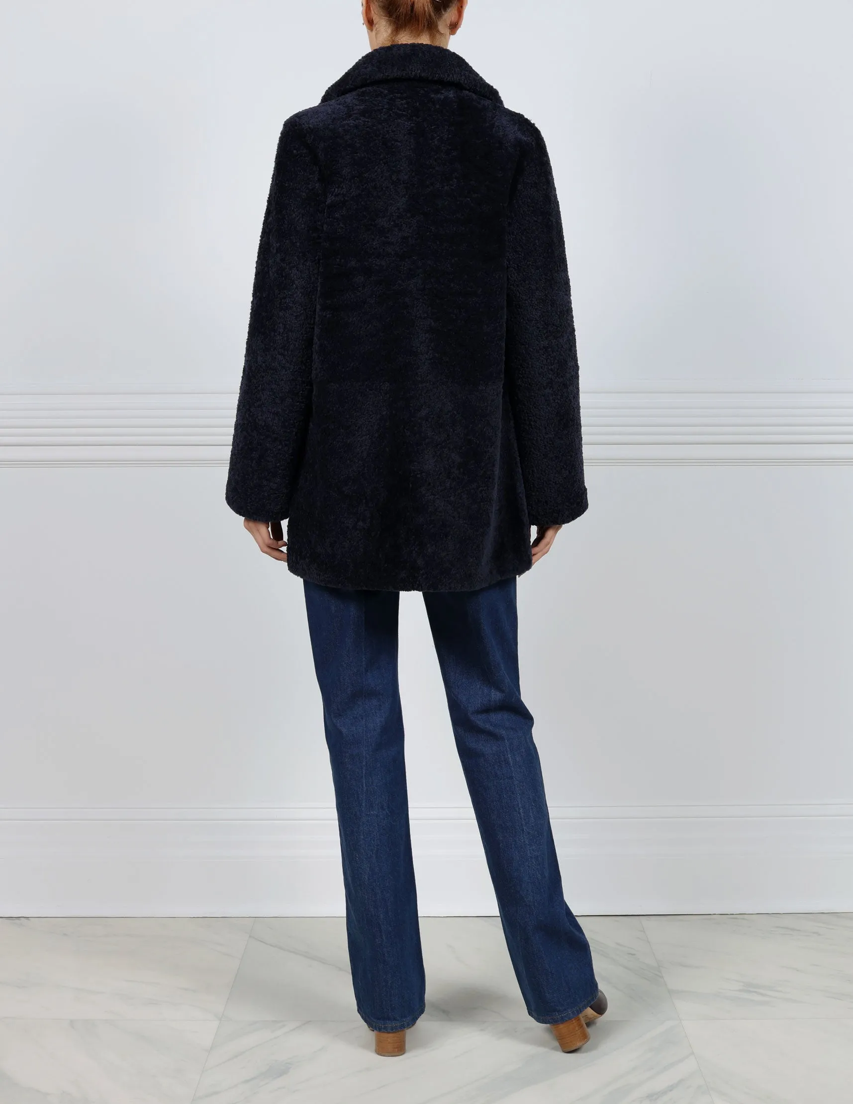 The Stasia Curly Shearling Jacket sold by Pologeorgis product image thumbnail 5