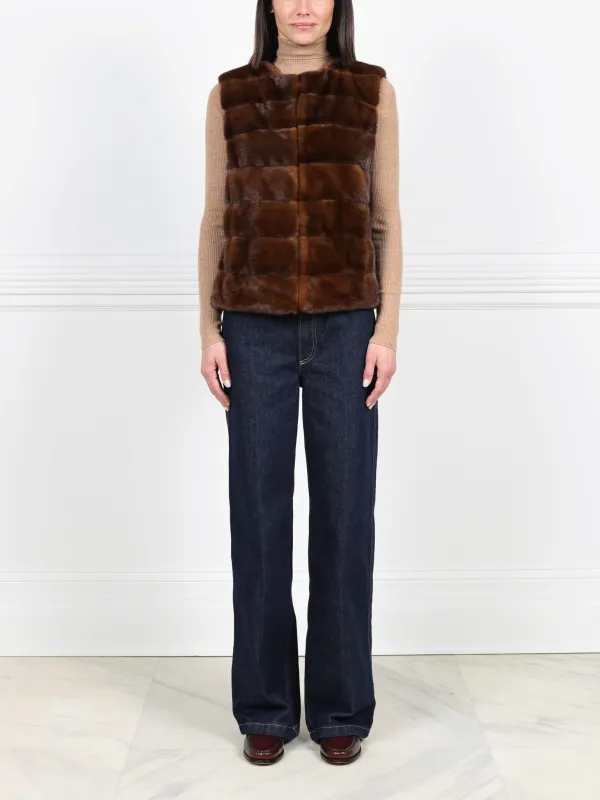 Horizontal Mink Vest sold by Pologeorgis