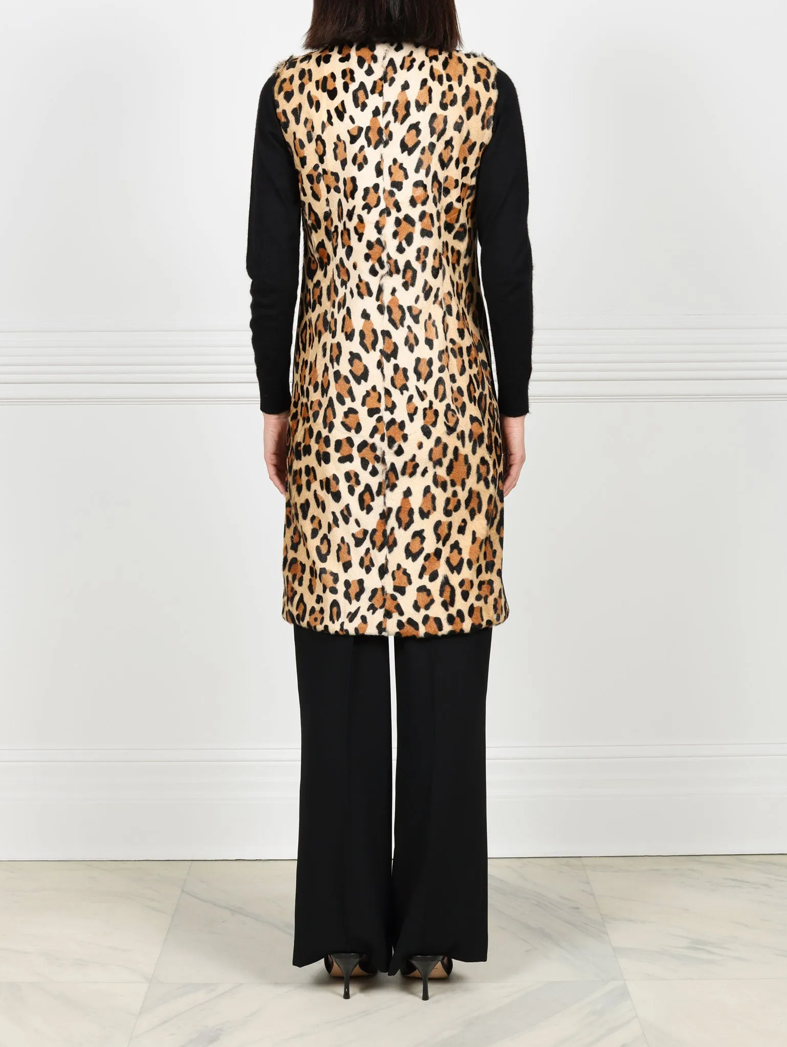 Leopard Shearling Vest sold by Pologeorgis product image thumbnail 5