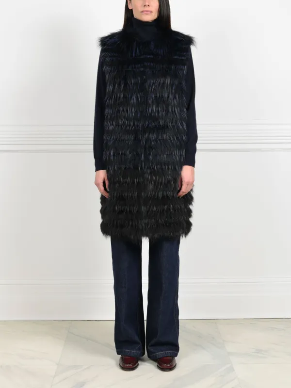 The Traveller Fox Fur Vest sold by Pologeorgis