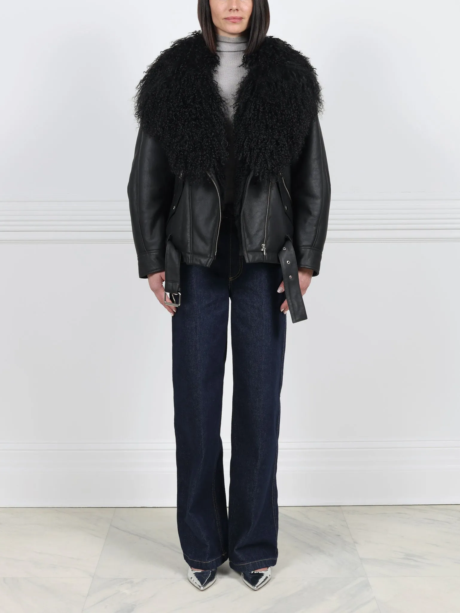 The MC Jacket with Long Hair Curly Trim sold by Pologeorgis