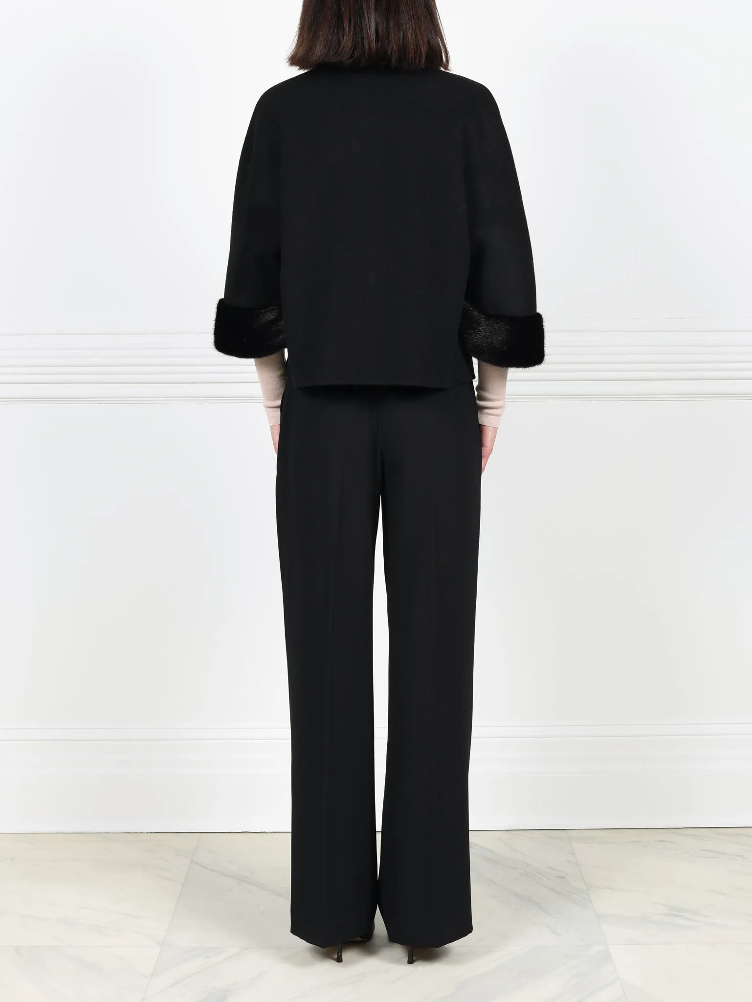 The Cookie Double Face Jacket with Mink Fur Cuffs sold by Pologeorgis product image thumbnail 5