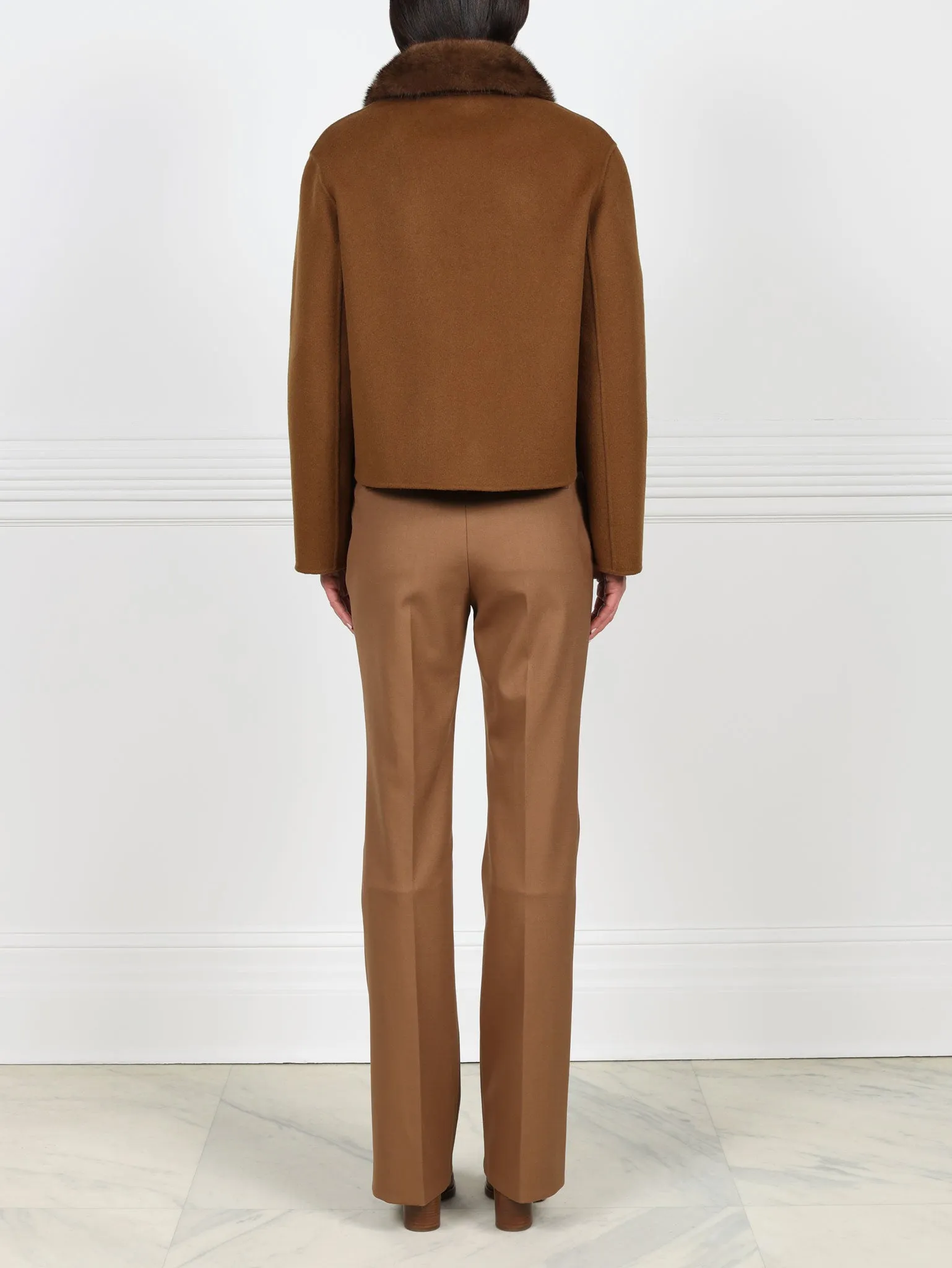 Wool Cashmere Blend Jacket with Mink Collar sold by Pologeorgis product image thumbnail 5