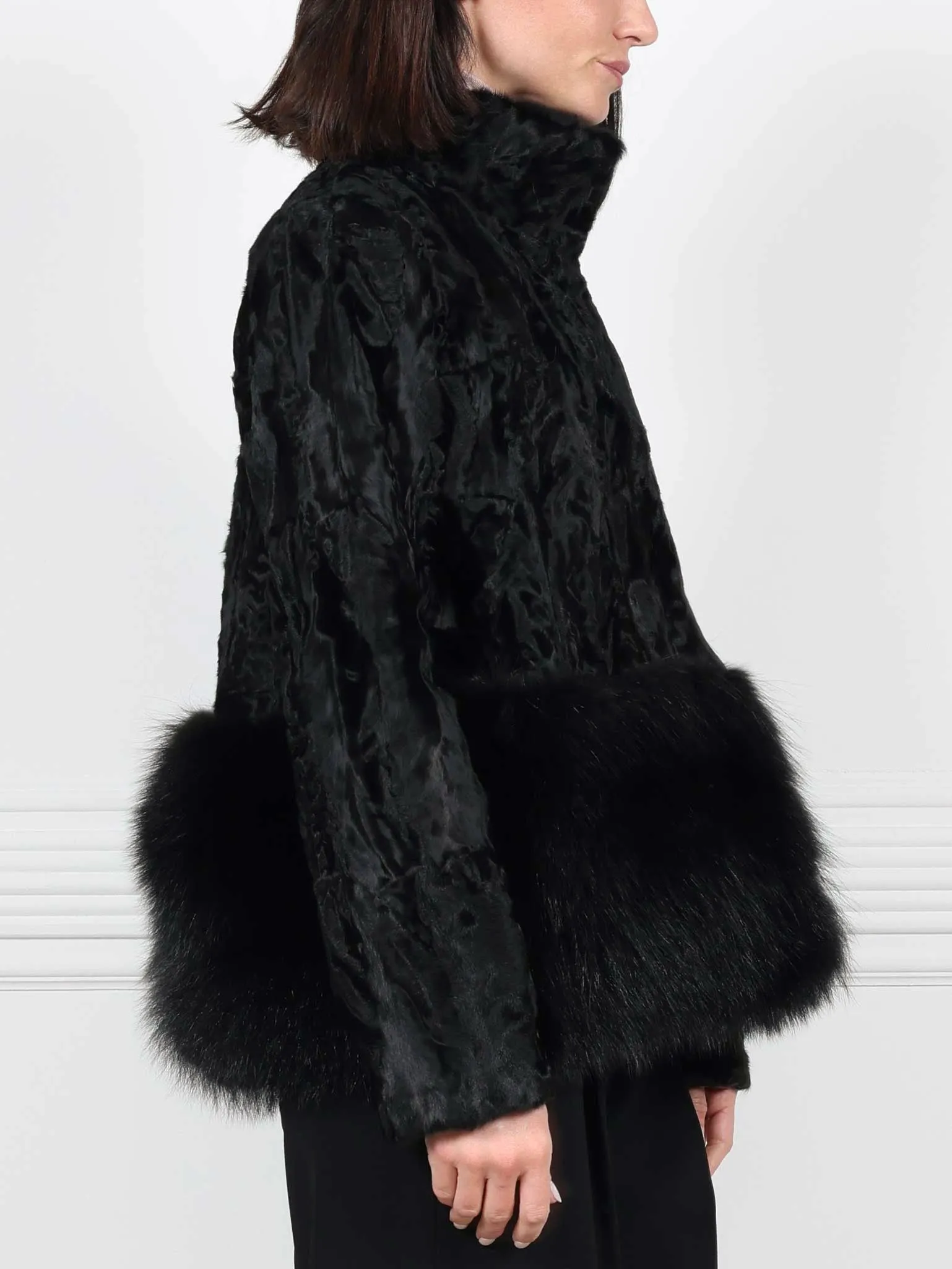 The Dover Upcycled Lamb Jacket with Fur Trim sold by Pologeorgis product image thumbnail 5