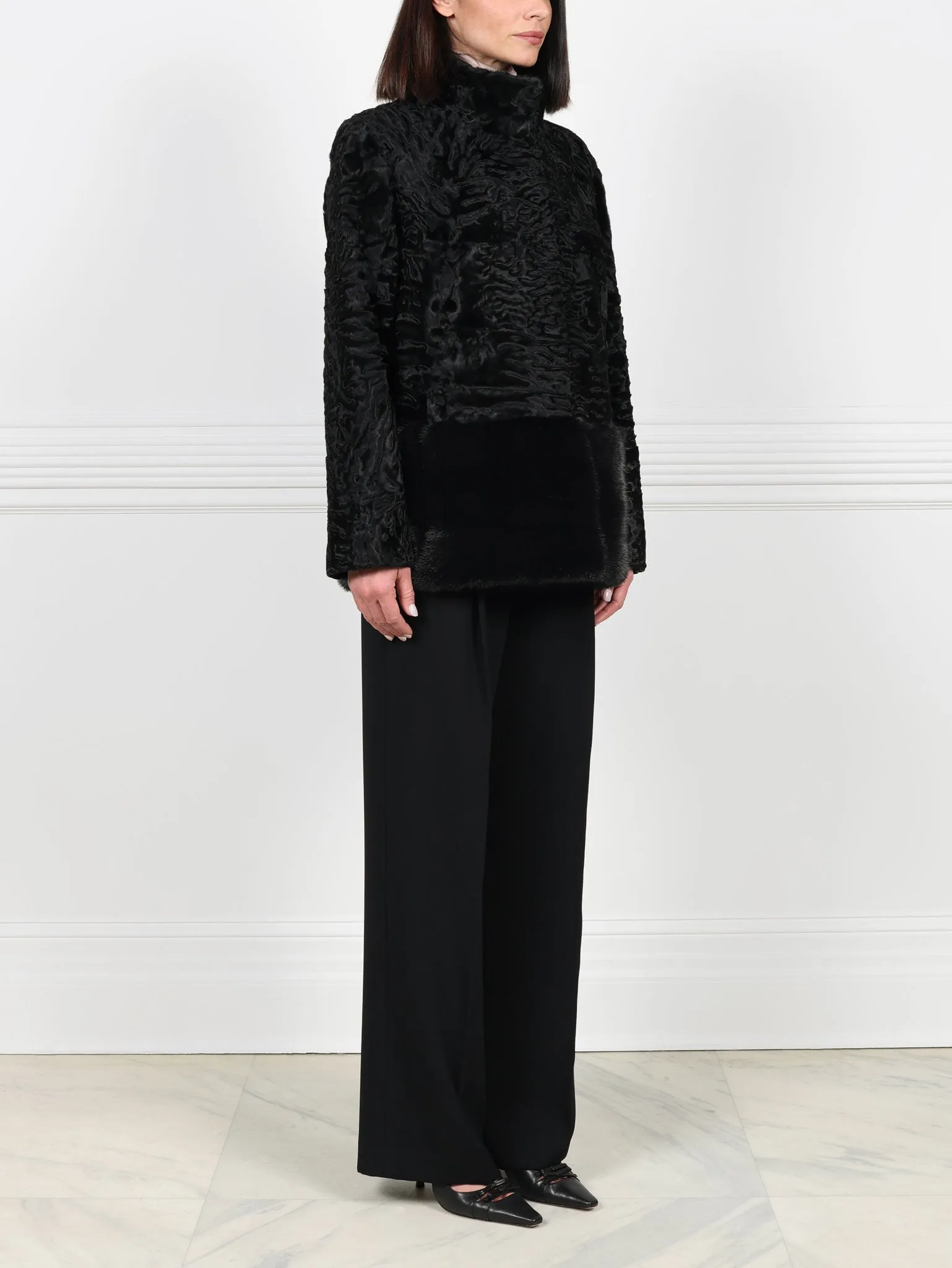 The Peplum Lamb and Mink Jacket sold by Pologeorgis product image thumbnail 3