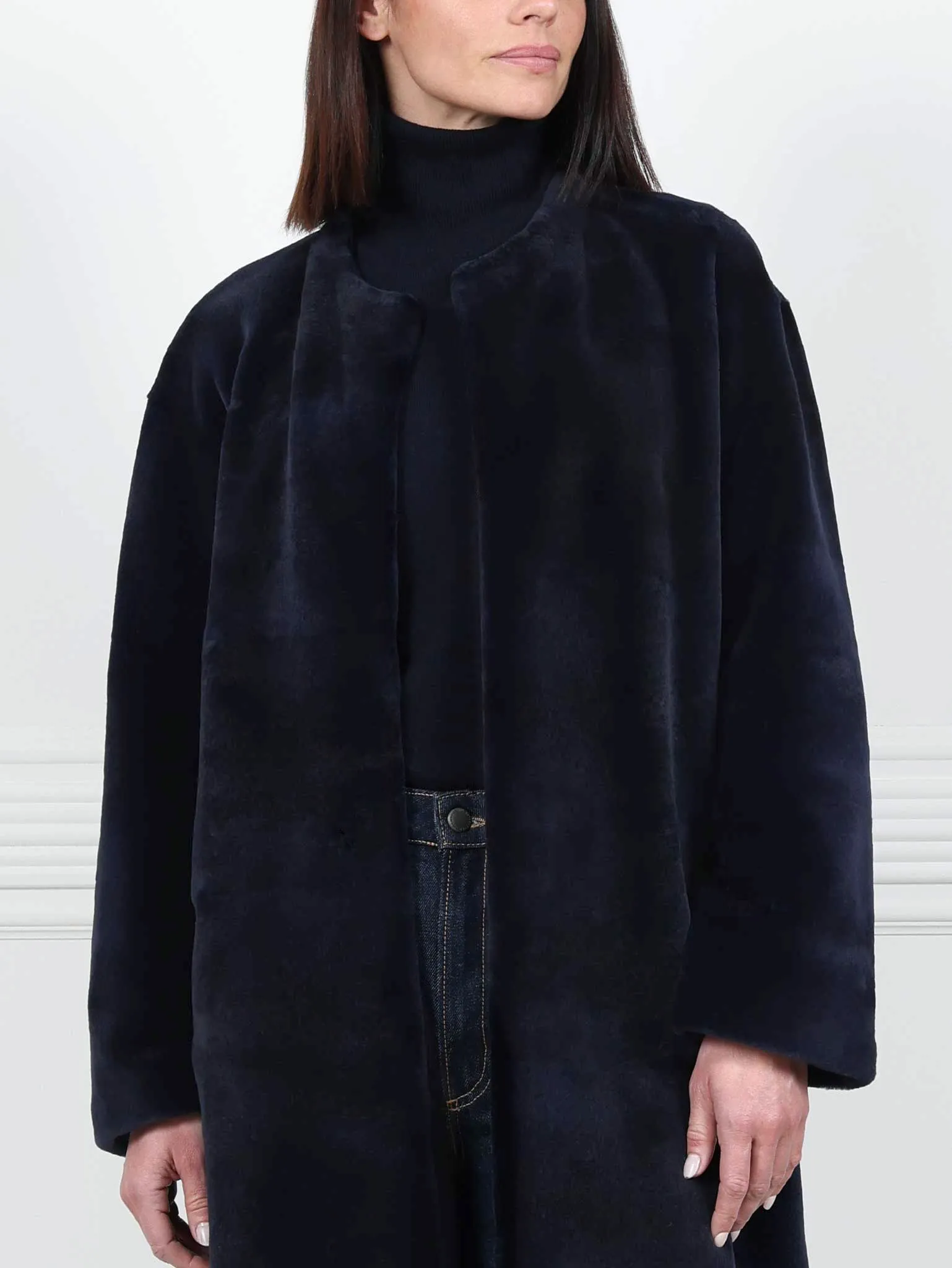 The Mindy Sueded Sheared Mink Fur Coat sold by Pologeorgis product image thumbnail 3