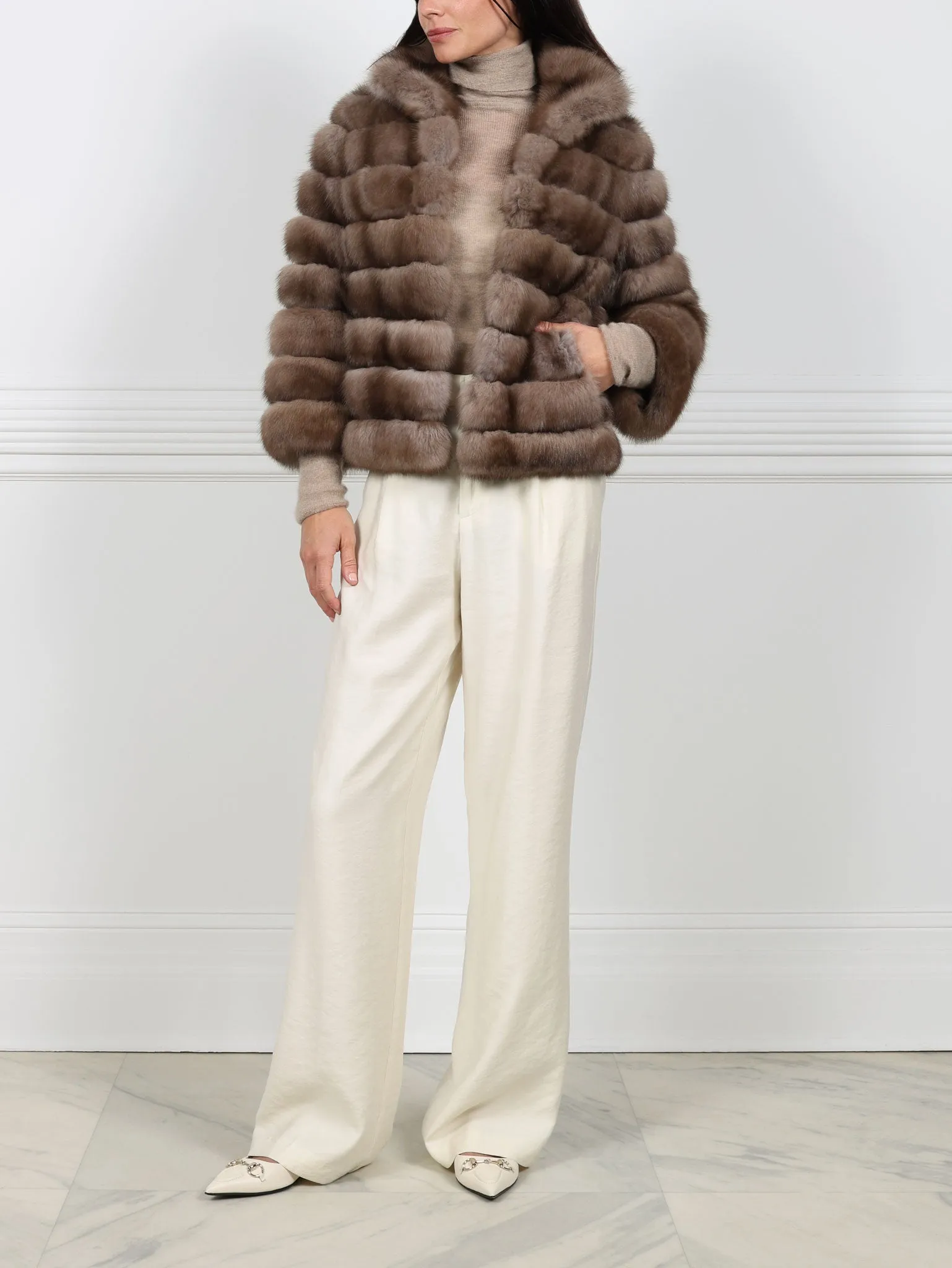 The Gemma Sable Fur Jacket sold by Pologeorgis