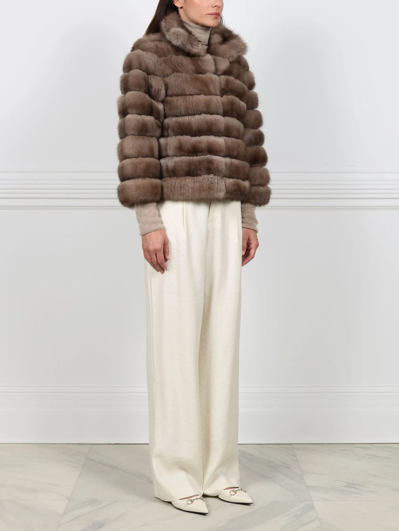 The Gemma Sable Fur Jacket sold by Pologeorgis product image thumbnail 3