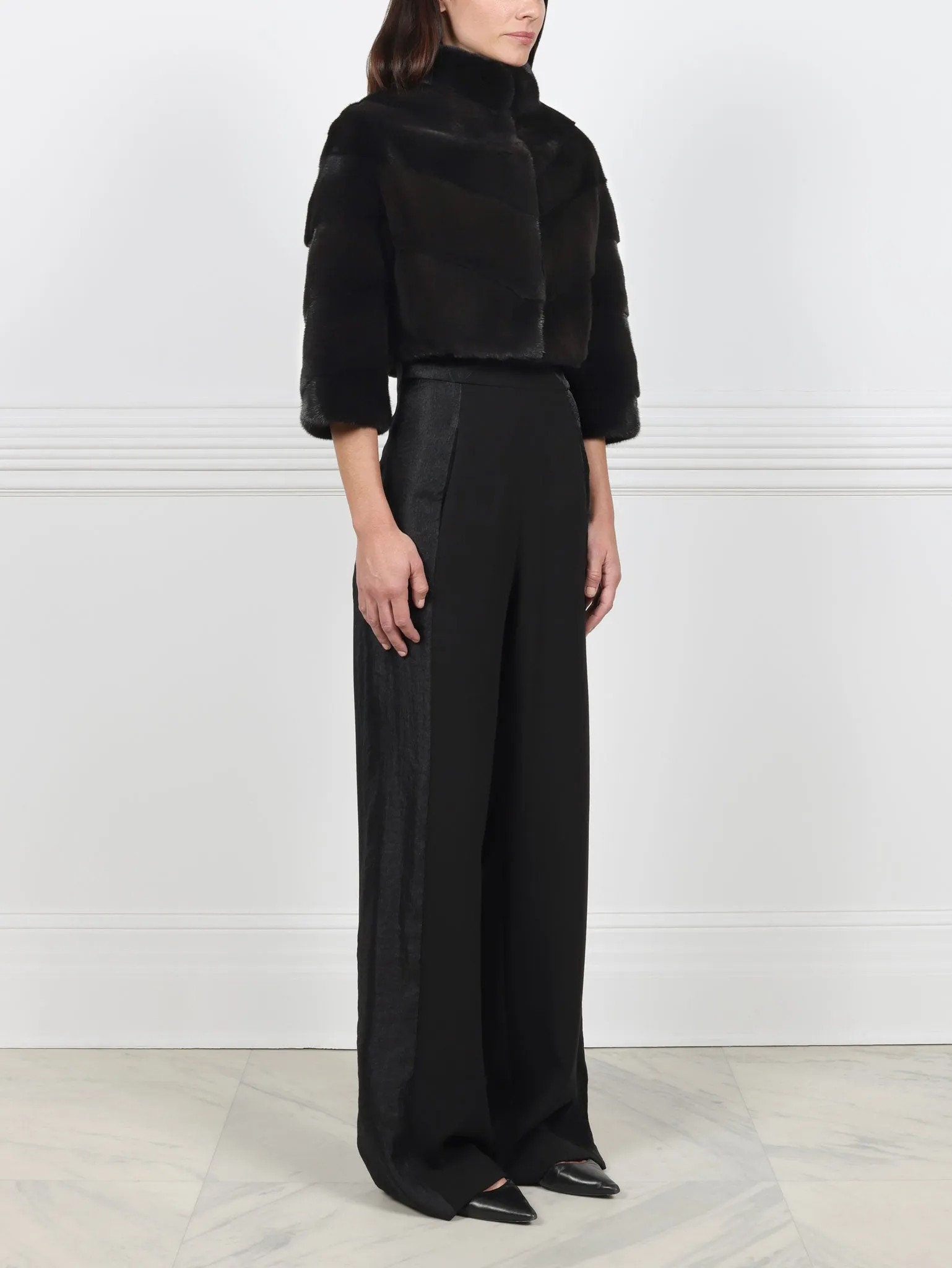 Diagonal Mink Fur Evening Jacket sold by Pologeorgis product image thumbnail 2